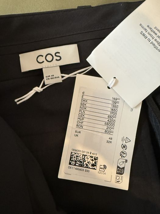 COS Pantaloni din lână merino wide-leg