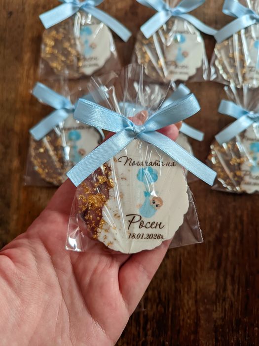 Магнити от епоксидна смола бебешка погача/ епокси магнити бебешка пита