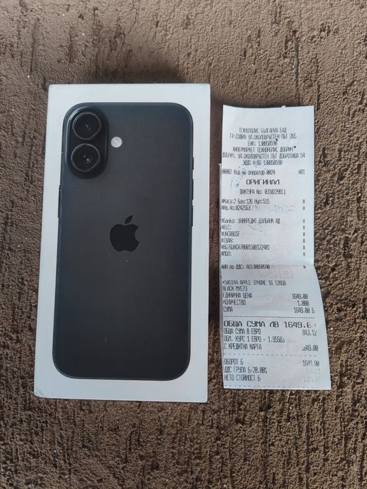Запечатан Iphone 16 128 Gb Black 36м гаранция Технополис/ Бартер