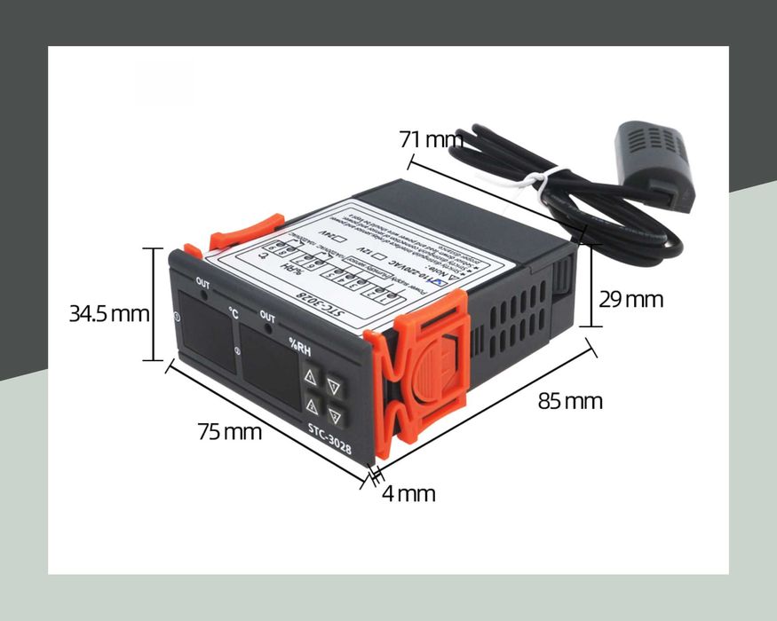 Контролер за температура и влажност STC-3028 110 - 220V