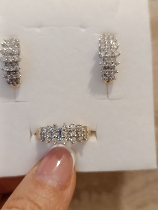 Кольцо и серьги с бриллиантами