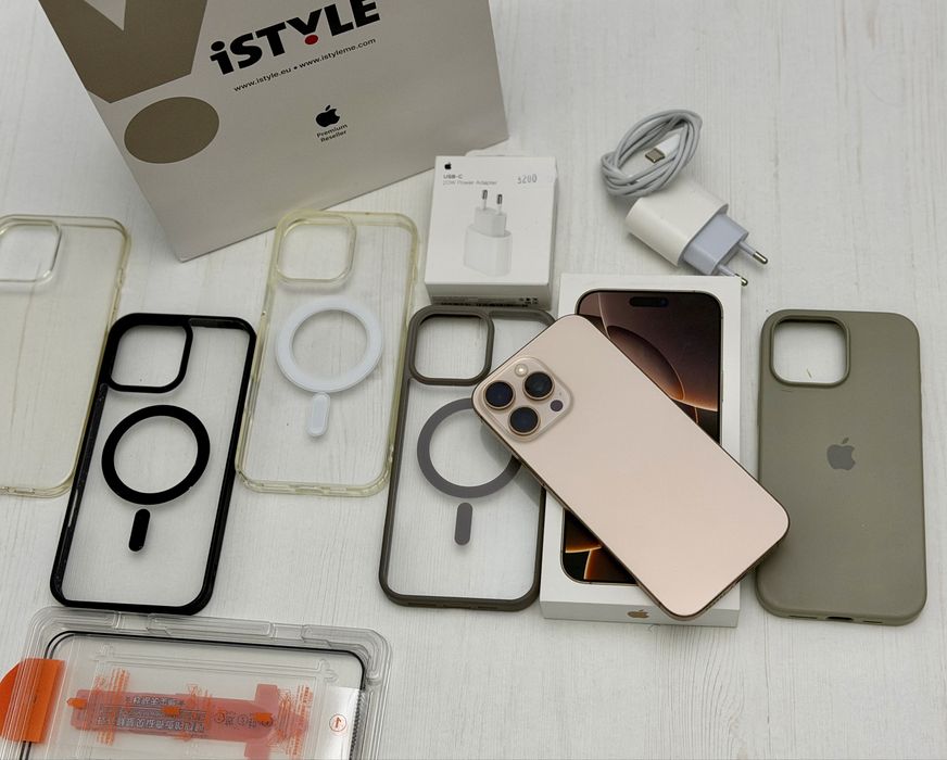 Iphone 16 Pro Max 256 gb Desert Titanium cu factura si garantie ca NOU!