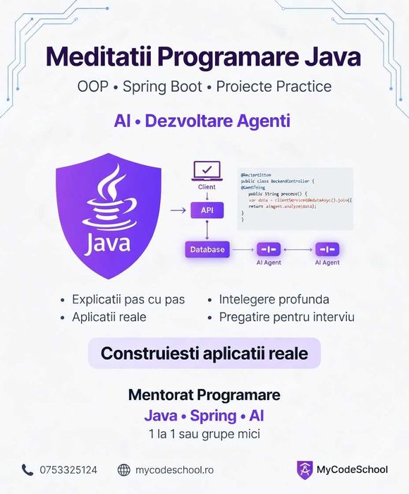 Meditații Programare Java  OOP, Spring Boot, Proiecte Practice