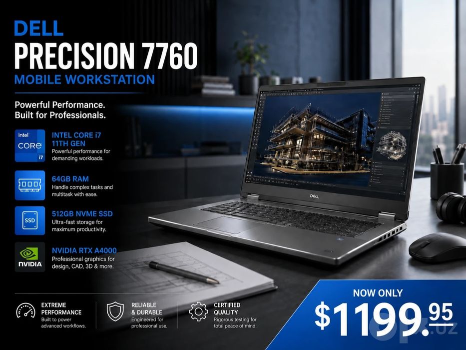 Dell Precision 7760, i9 , 64gb ozu, rtx 8gb graphics