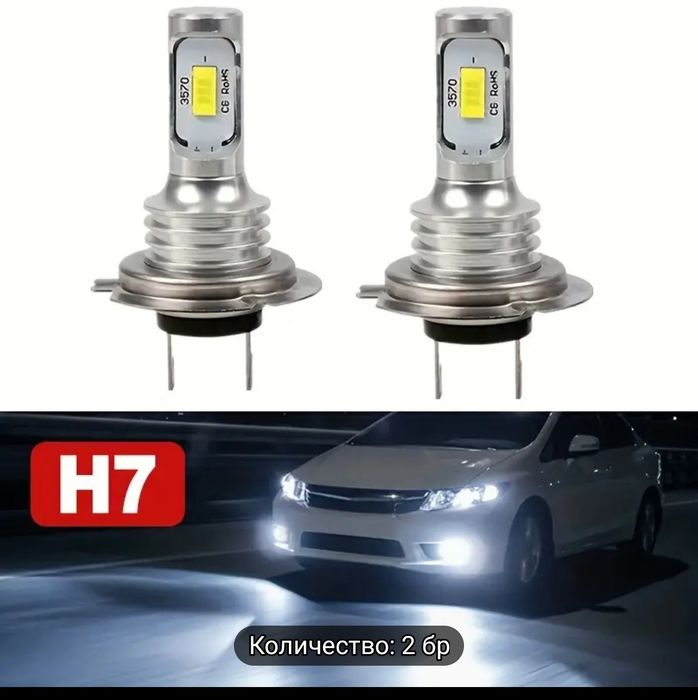 LED крушки автомобилни Н7