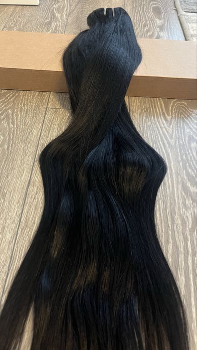 Trasformare ,vand extensii par negru, brunet 60 cm 130 g clip on