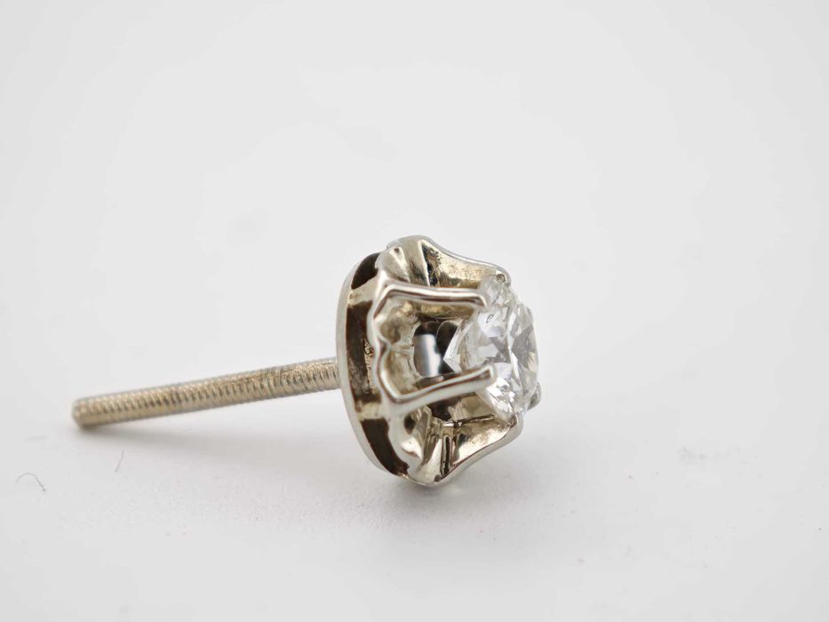 Cercel 14k cu diamant natural 0,28ct