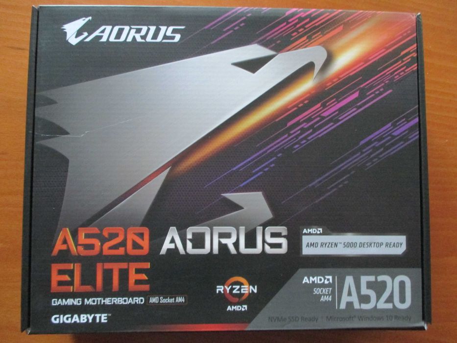 Дънна платка Gigabyte A520 AORUS ELITE, сокет АМ4, НОВА