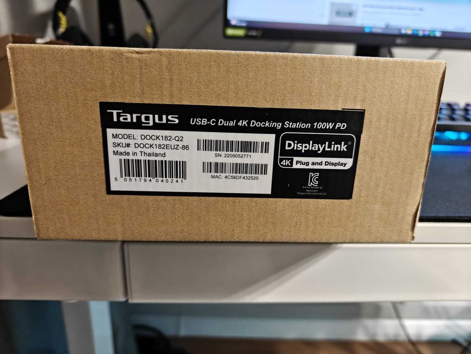 Docking Station Targus DOCK182EUZ, USB-C, Dual 4K Dock, 100W