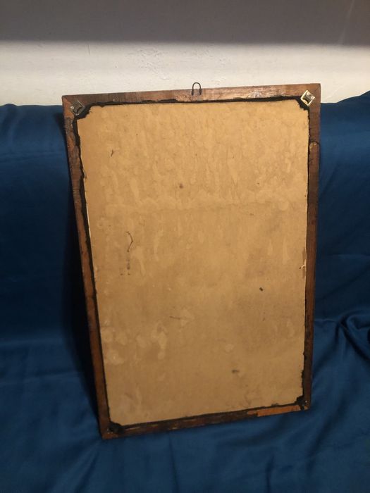 Tablou pictat pe panza cu stica si rama