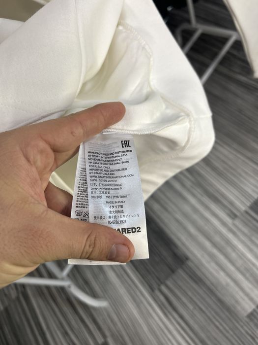 Trening DSQUARED2 bărbați alb – bumbac gros – mărimea L –