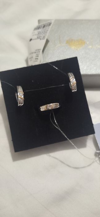 Продам серебрянные наборы фирмы Алькор. С бриллиантами