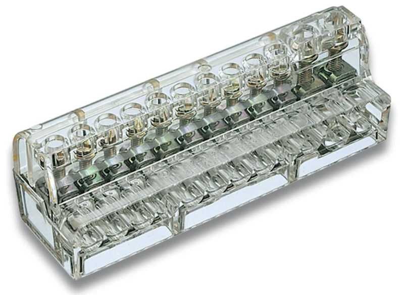 Bloc de cleme electrice transparent – 12 poli 2x16 mm2 10x6mm2