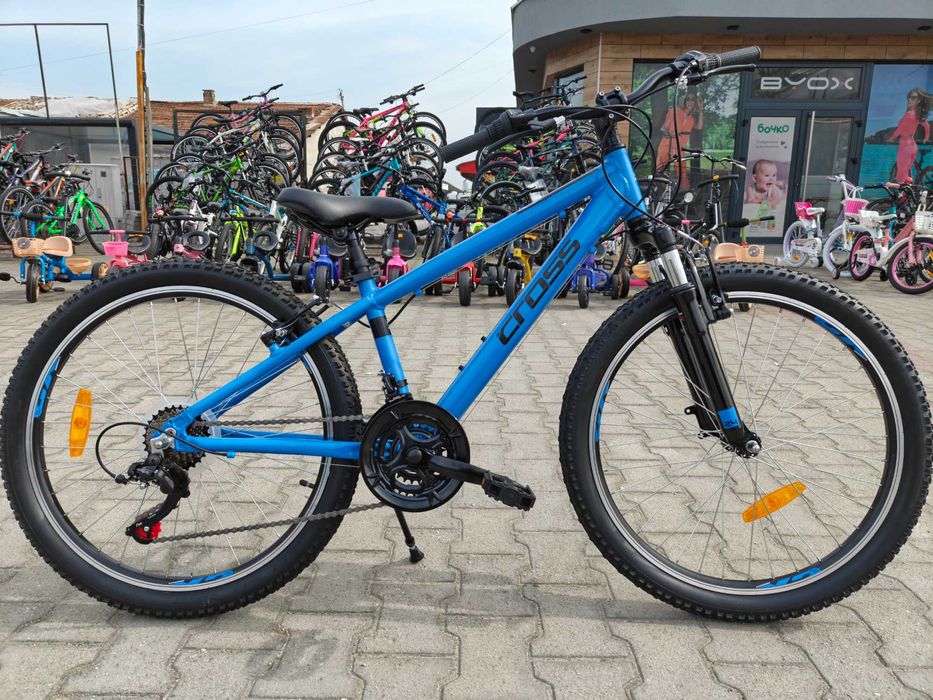 CROSS Алуминиев велосипед 24" RIDER син