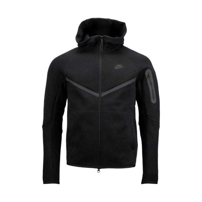 Hanorac / Bluza cu fermoar fleece tech negru barbati NIKE - NOU
