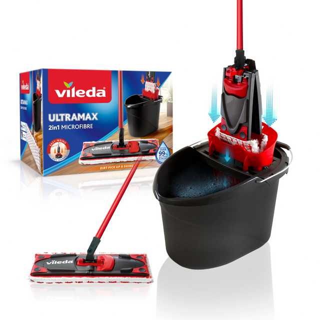 Комплект моп с кофа Vileda Ultramax 2 in 1 Microfibre