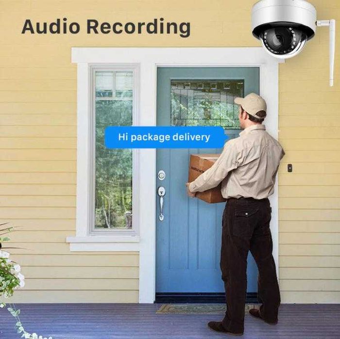 Безжичен Бебефон Охранител WIFi UltraHD 5MPx Водоустойчив Видеодомофон