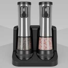 set cadou rasnite sare si piper cu afisaj LCD