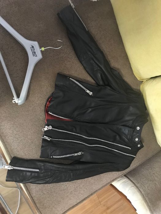 Geaca piele naturala moto, jacheta biker de dama