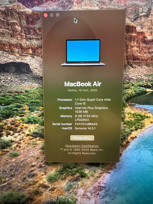 Apple MacBook Air /i5-1030NG7 , 8GB , 512-SSD