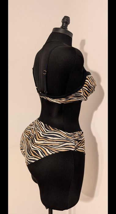 Costum de baie 2 piese animal print | talie înaltă | impecabil