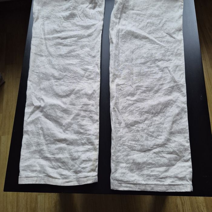 Pantaloni modern regular fit din In si bumbac