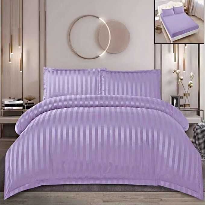 lenjerie fina pat de 2persoane damasc bumbac 4piese 180x200 lila noua