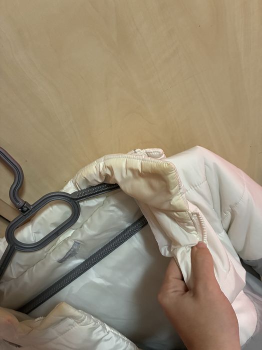 Geaca  lunga alb gri negri