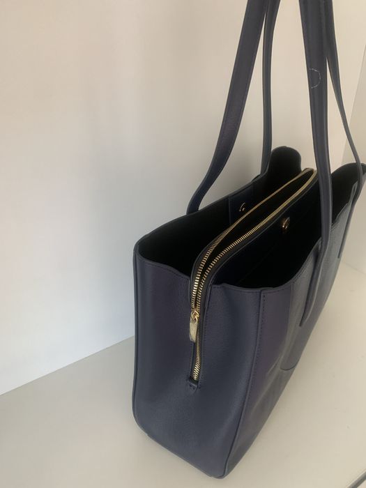 LK Bennet Olivia blue tote bag
