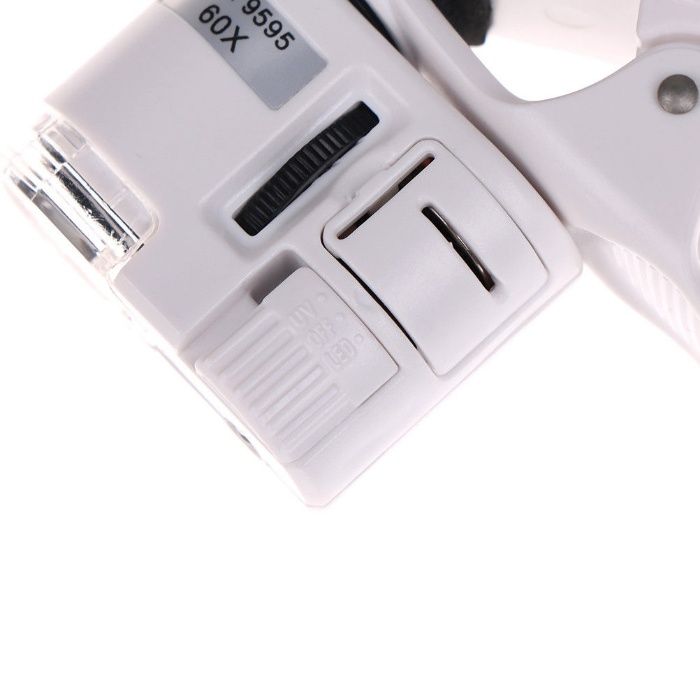 Microscop 60X Portabil Vizual si Telefon Mobil LED ALB si UV Led