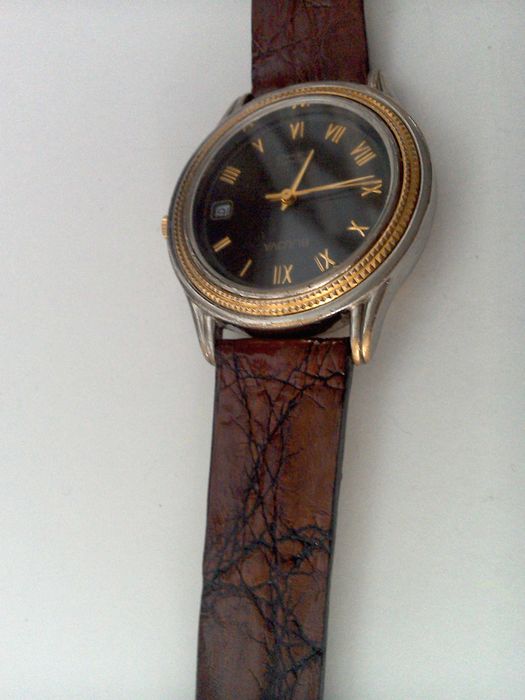 Ceas elvetian automatic BULOVA 21 rubine 37 x 43 mm fc, curea crocodil