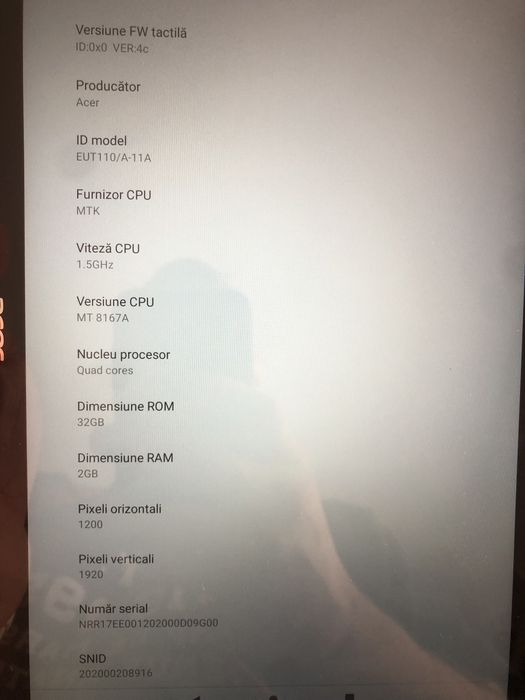 Tableta Acer ENDURO Urban T1 android 10 display 10 canoua la cutie