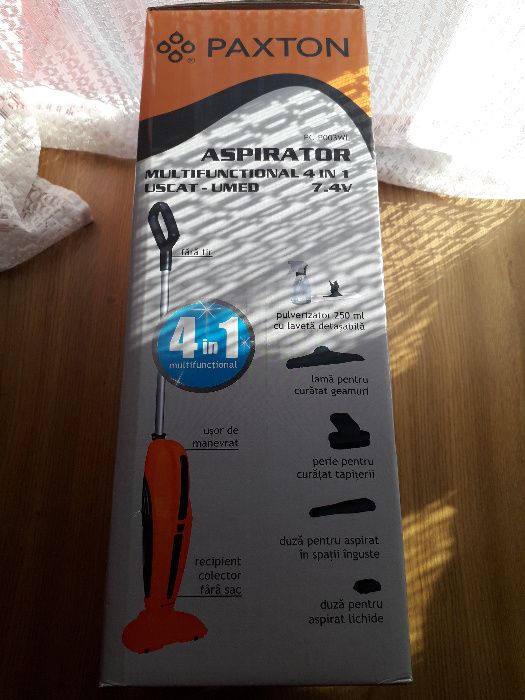 Aspirator wireless FARA CABLU vertical de mana - umed uscat SIGILAT