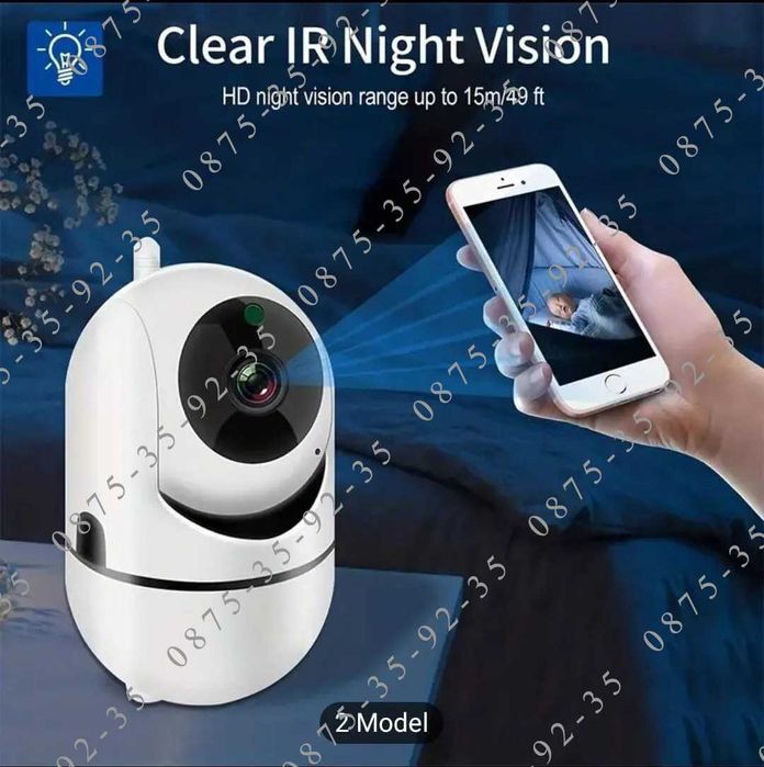 YCC365 5MP WiFi IP КАМЕРА БЕБЕФОН. Нощно виждане, детекция на движение