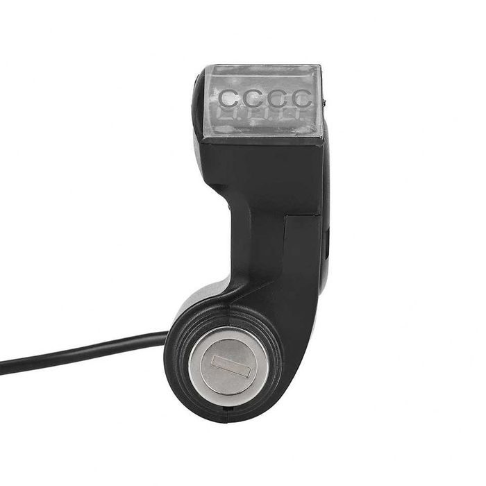 Contact cu cheie si voltmetru pentru trotineta electrica / bicicleta electrica, mufa cu 3 pini
