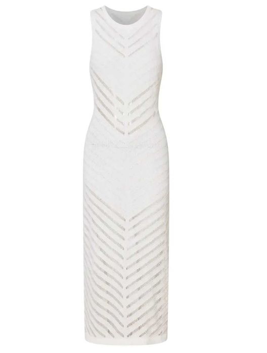 Пляжное платье белая сетка