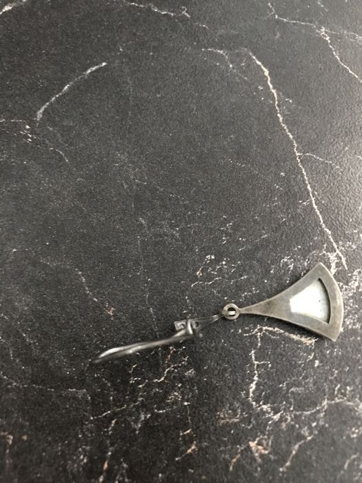 Сережки серебро с рисунком на керамике