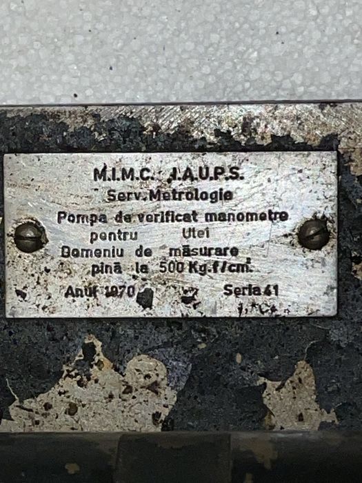 Pompa de verificat manometre pentru ulei