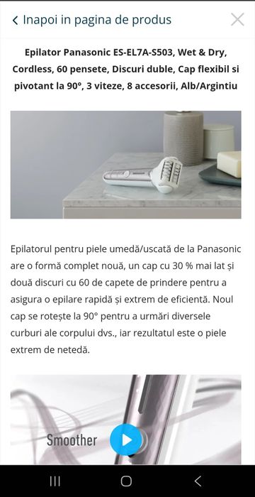 Epilator Panasonic