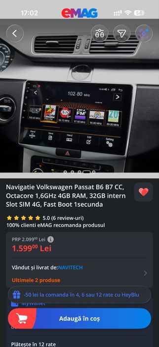 Navigate VW Passat 4gb RAM 32 gb