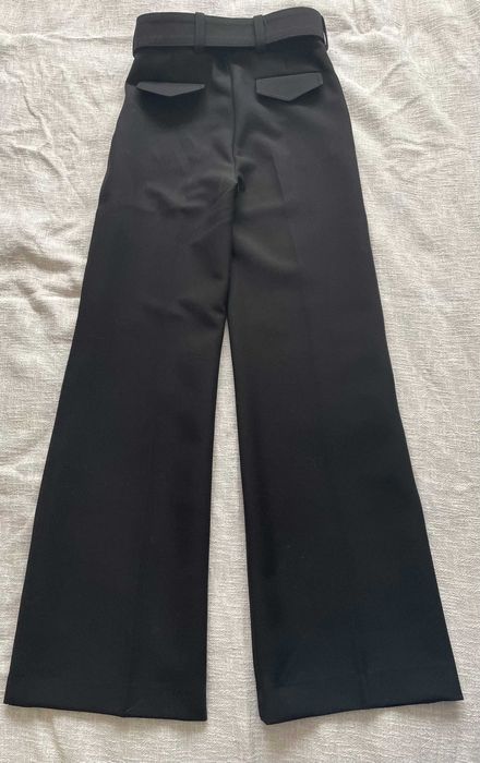 Pantaloni negri Massimo Dutti cu catarama