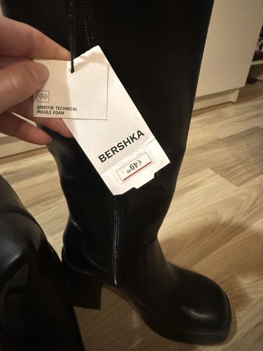 Ботуши на дебел ток Bershka  37 размер