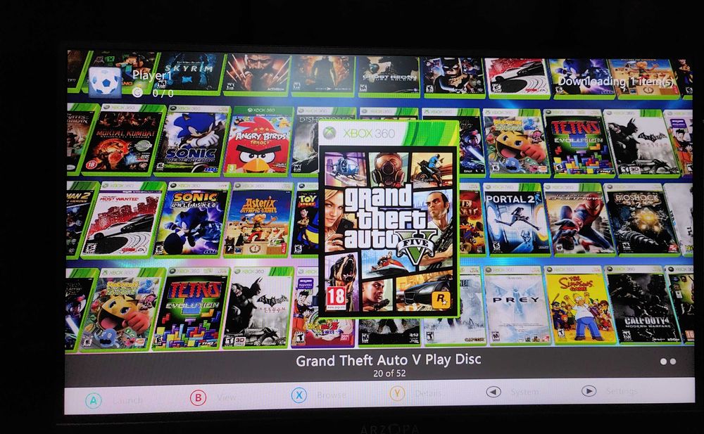 Xbox 360 modat,50 de jocuri de top GTA 5,Minecraft,NFS,maneta,cabluri