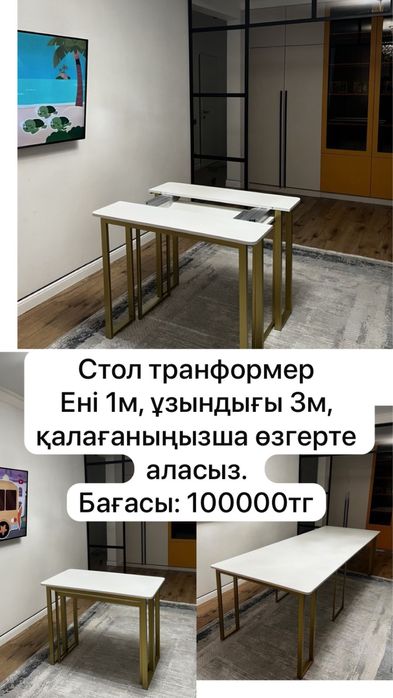 Стол трансформер 300*100