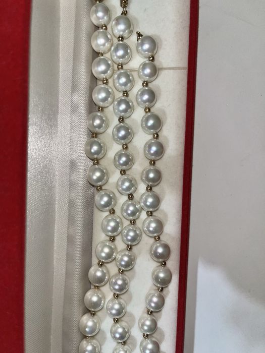 Бусы и браслет из жемчуга