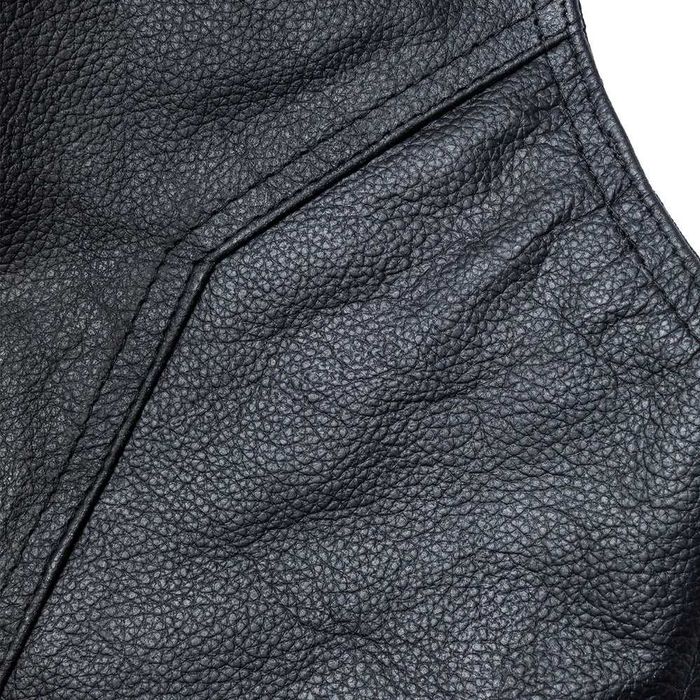 Vesta moto de piele de vaca Noua Black Highway