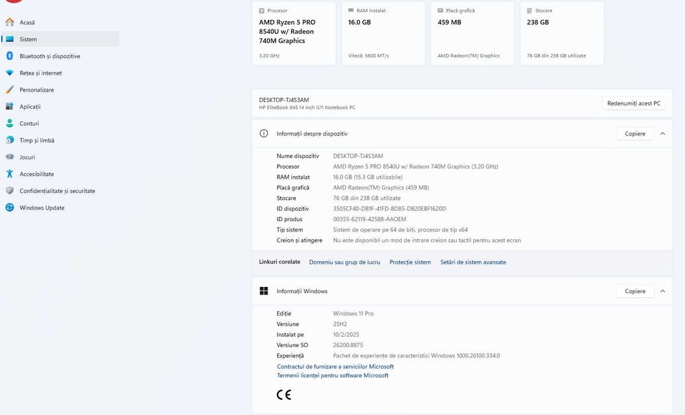 Vand HP EliteBook 845 G11