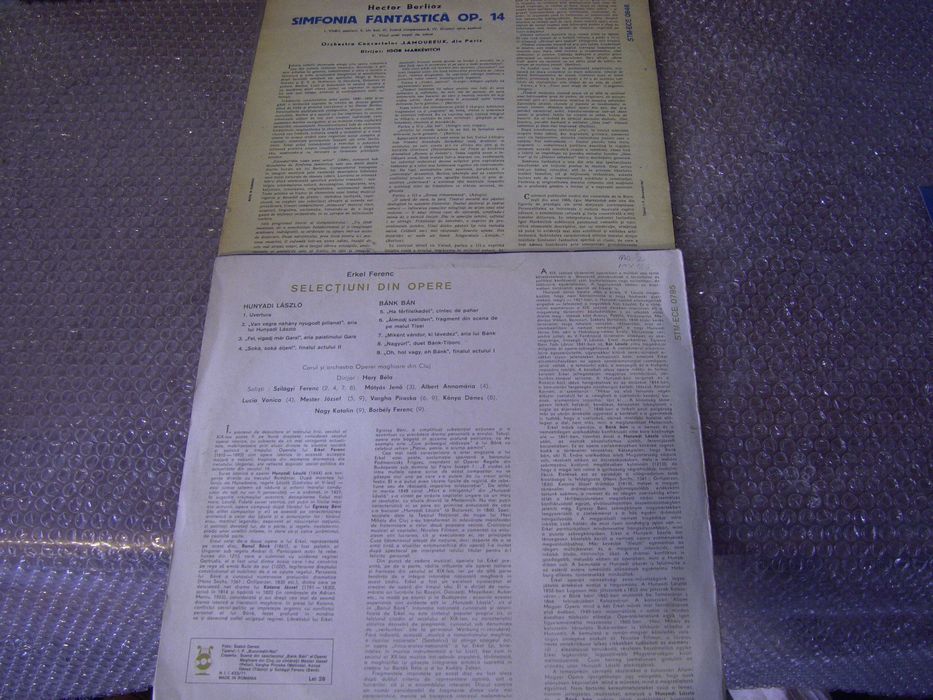 Discuri VINYL Selectie din Operete-Opere celebre/Slagare/ LOT 8buc.