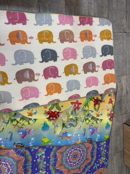 Двусторонний мозаичный коврик для ползания детей — безопасный и яркий