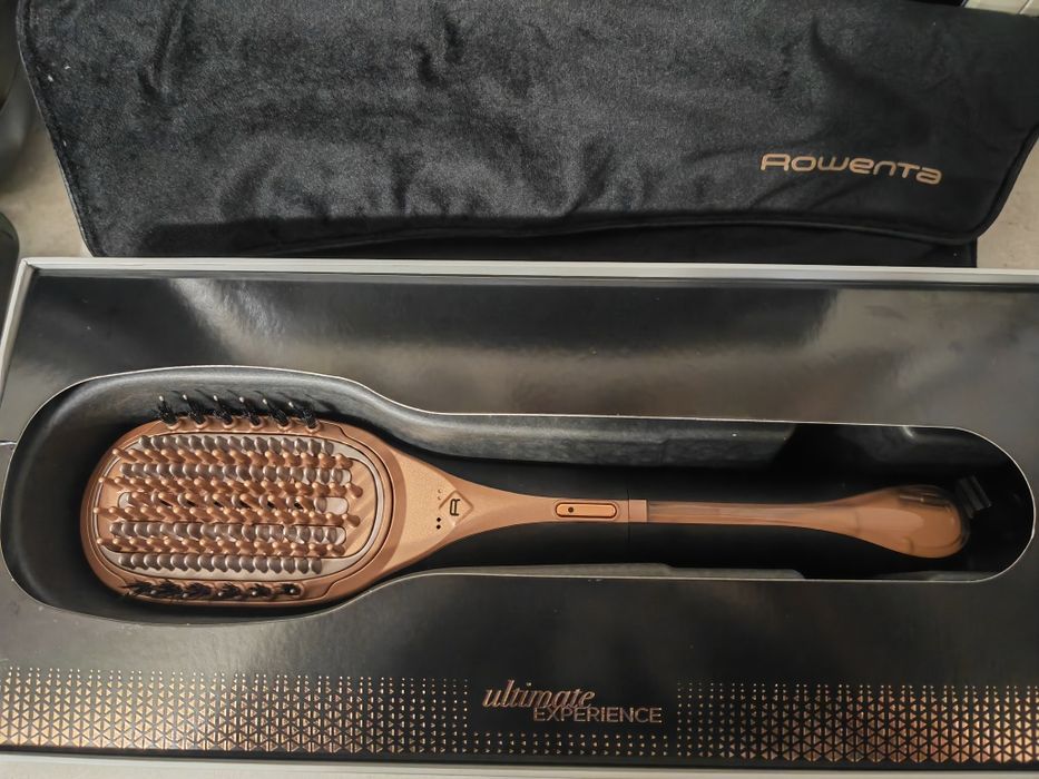 Perie reparatoare ROWENTA Hair Therapist CF9940F0, 165W, Invelis Kerat